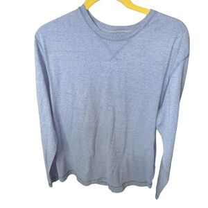 Vintage Old Navy Men's Heather Blue Crewneck Shirt